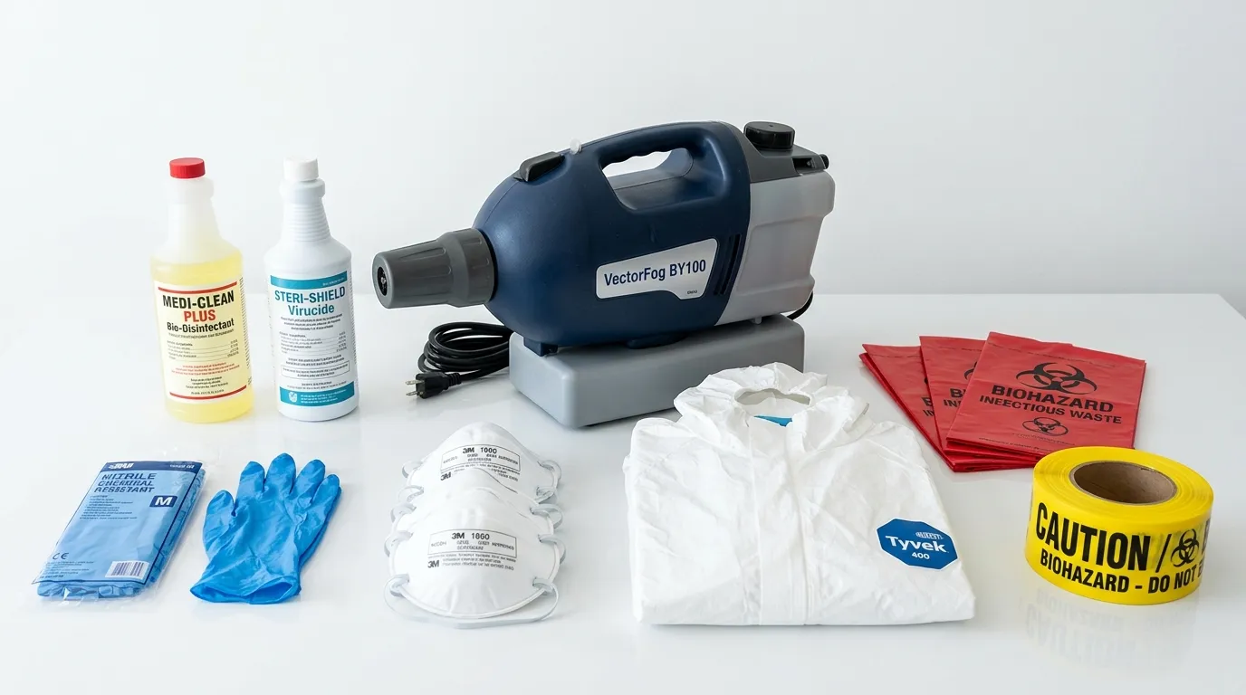 Professional biohazard remediation crew working in Cottonwood Heights